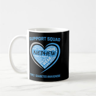 Mug Sensibilisation au diabète de type 1 bleu neveu ta