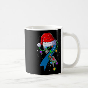 Mug Sensibilisation au diabète Noël Santa Hat Bleu Rub