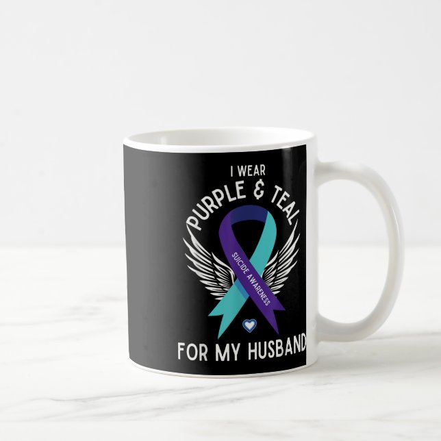 Mug Sensibilisation Au Suicide Je Porte Turquoise Et V (Droite)