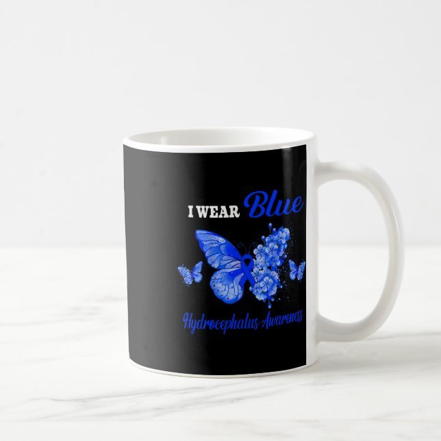 Mug Sensibilisation Je porte le papillon bleu (Droite)