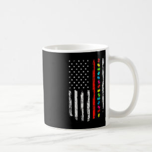 Mug Sensibilisation sur l'autisme 4 juillet Mince lign