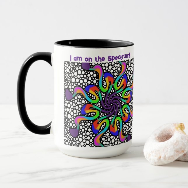Mug Sensibilisation sur l'autisme cadeau autiste (Avec donut)