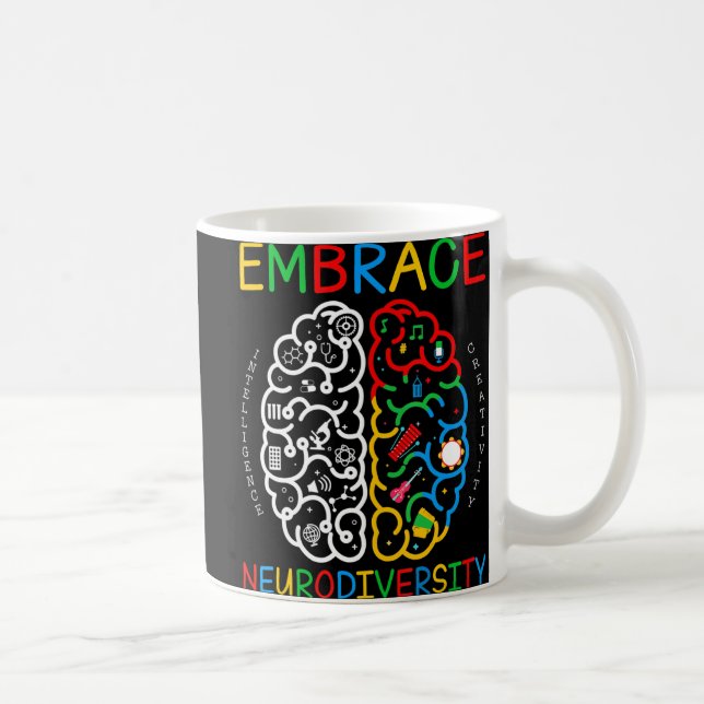 Mug Sensibilisation sur l'autisme Embrasser la neurodi (Droite)