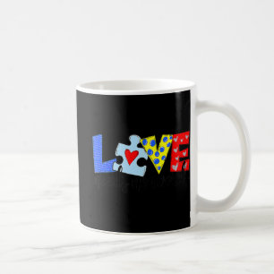Mug Sensibilisation sur l'autisme Enseignant Amour N'A