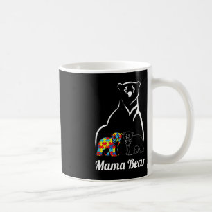 Mug Sensibilisation sur l'autisme maman ours maman enf