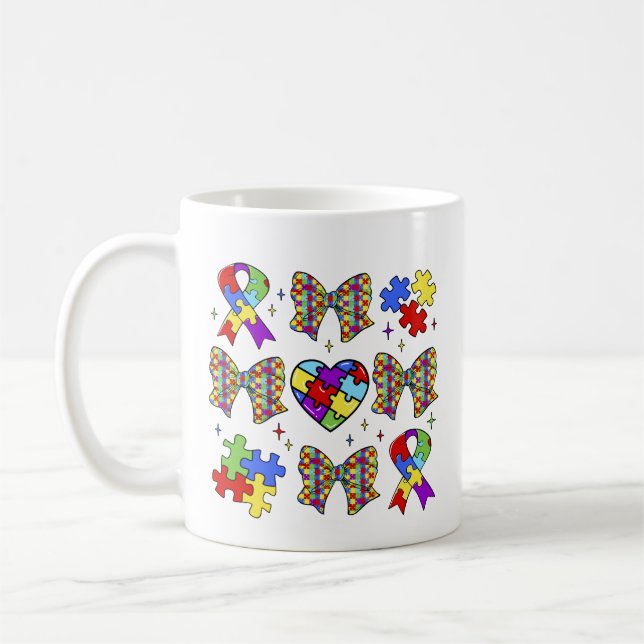 Mug Sensibilisation sur l'autisme Puzzle Pièce Coquett (Gauche)