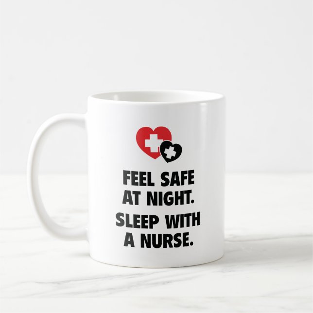 Mug Sentez En Sécurité La Nuit. Dors Avec Une Infirmiè (Gauche)