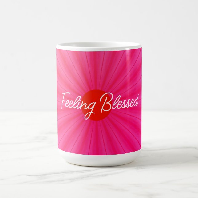 Mug Sentiment BLès typographie rose marguerite (Centre)