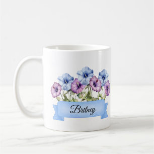 Mug Septembre Fleur Aster de naissance personnalisée