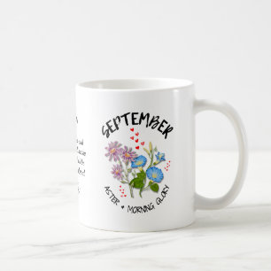 Mug SEPTEMBRE Fleur du mois de naissance personnalisée