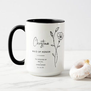 Mug Septembre Maid of Honor   Fleur de la gloire du ma