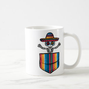 Mug Serape Skeleton Mariachi Pocket Cinco De Mayo Mexi