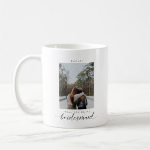 Mug Seras-tu ma demoiselle d'honneur Minimaliste Photo