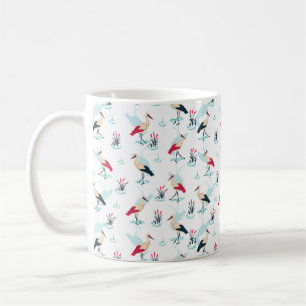 Mug Serene Stork Sanctuary - Elégante scène Pond
