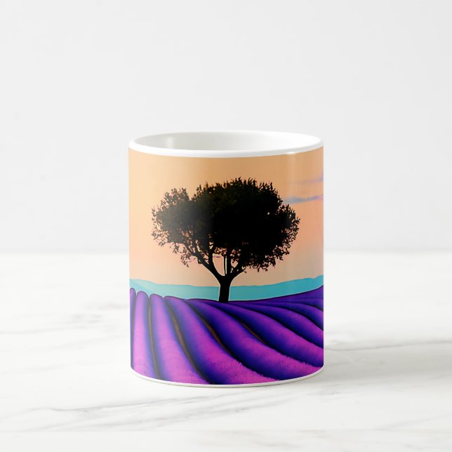 Mug Sérénité du coucher de soleil de lavande (Centre)