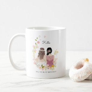 Mug Serez-vous ma demoiselle d'honneur Proposition 