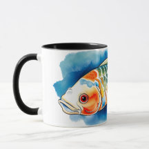Série Aquarelle : Poisson Koï