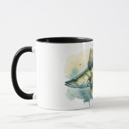 Mug Série aquarelle : Zander/Walleye