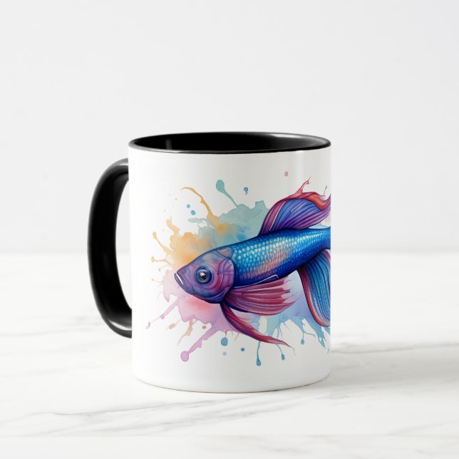 Mug - Série d'aquarelles : Betta Fish (Devant gauche)