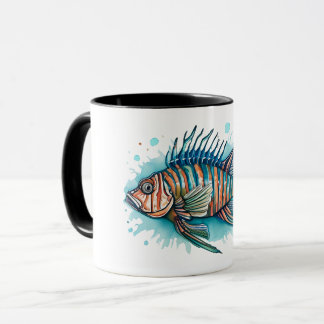 Mug - Série d'aquarelles : Poisson-lionne