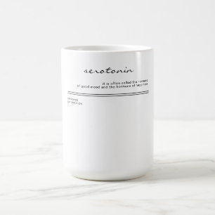 Mug sérotonine. hormone du bonheur.