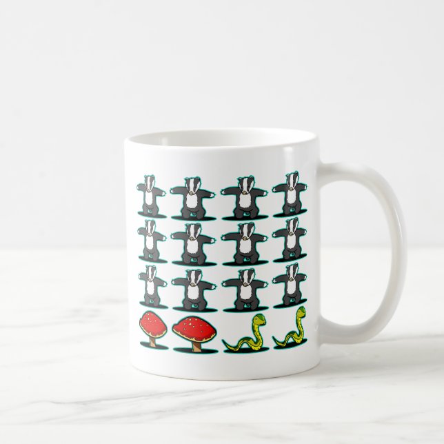 Mug Serpent de champignon de blaireau (Droite)