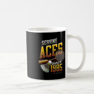 Mug Serving Aces depuis 1985 Badminton Lover 40th Birt