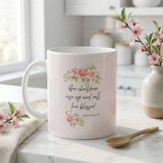 Mug Ses enfants se lèvent et la disent bienheureuse