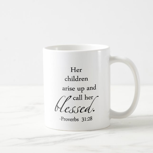 Mug Ses enfants surgissent et l'appellent bénie (Droite)