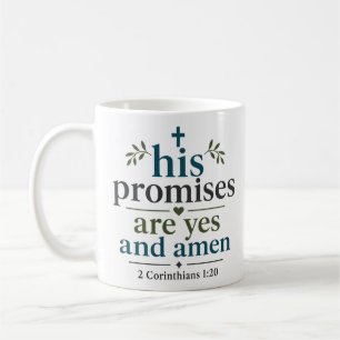 Mug Ses promesses sont oui et amen Écriture chrétienne