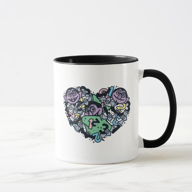 Mug Sésame Sésame | Comte von Count Doodle Heart (Droite)