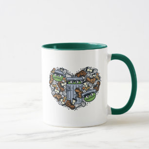 Mug Sésame Sésame Oscar the Grouch Doodle Heart