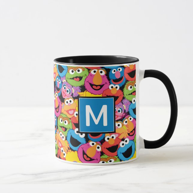 Mug Sesame Street Caractère Face Monogramme (Droite)