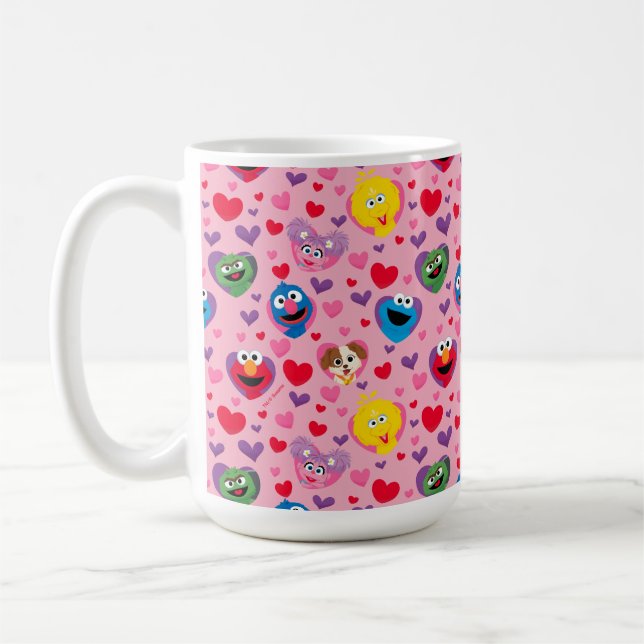 Mug Sesame Street Valentine Hearts Motif (Gauche)