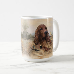 Mug Setter irlandais chassant le faisan ,Art
