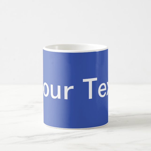 Mug SEULEMENT COULEUR / bleu + votre texte (Centre)