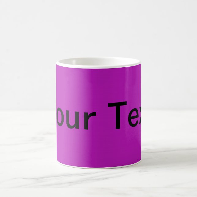 Mug SEULEMENT COULEUR / magenta + votre texte (Centre)