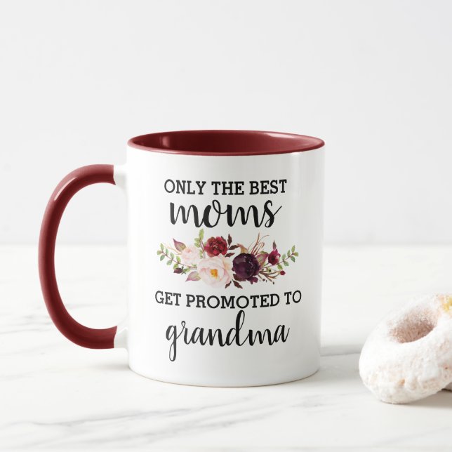 Mug Seules les meilleures mamans sont promues à grand- (Avec donut)
