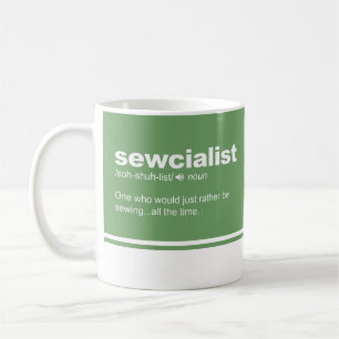 Mug Sewcialist Funny Coudre Typographie moderne Café