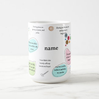 Mug Sewing Affirmations for Crafters | Sewing Quotes