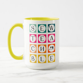 Mug Sewteachable Colorful Squares