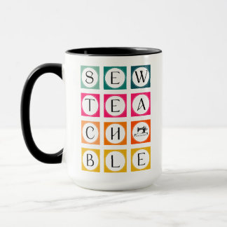 Mug Sewteachable Colorful Squares