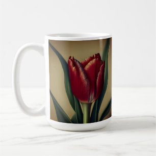 Mug Shabby Chic Jolie Tulipe Rouge