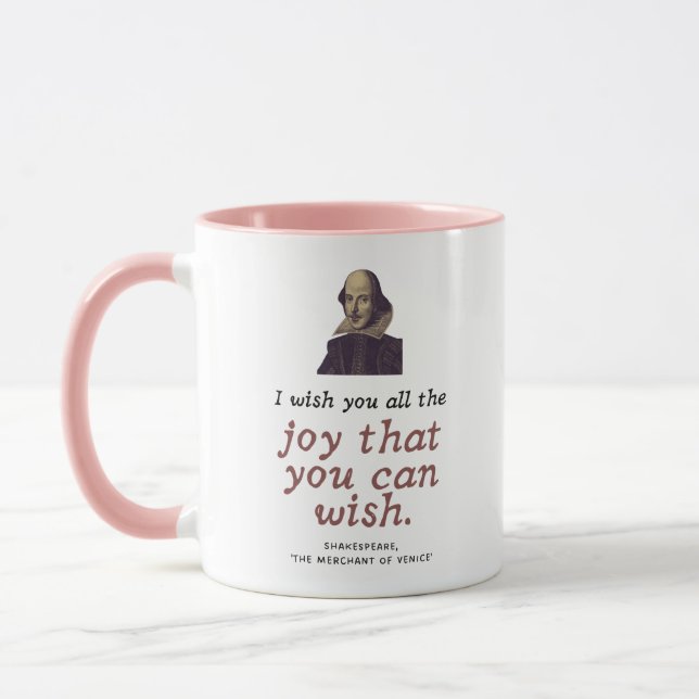 Mug Shakespeare Citation Cute Chic Theatre Joyeux Anni (Gauche)