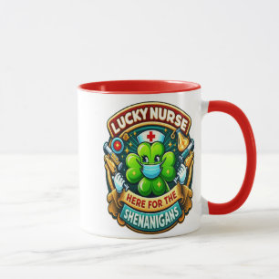 Mug Shamrock Adorned Lucky Nurse shenanigan