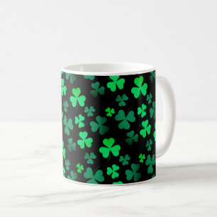 Mug Shamrock Clover Irlande Irish Modern Green & Black