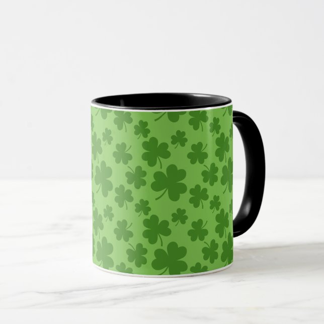 Mug Shamrock de la Saint Patrick Motif Clover (Devant droit)