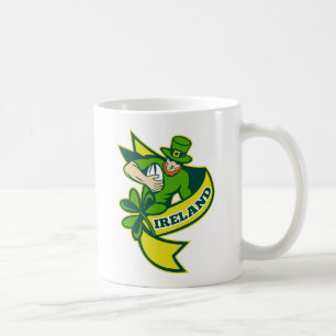 Mug Shamrock irlandais de casquette de lutin de joueur