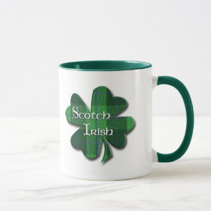 Mug Shamrock irlandais écossais de plaid