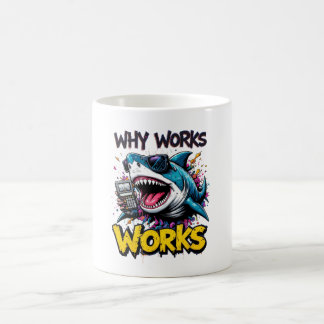 Mug Shark drôle avec la moisissure calculatrice - Nerd